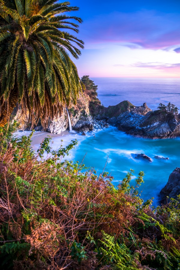 McWay Falls Sunset by Clare Kathleen Cornelius